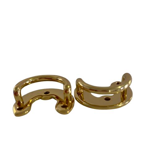 Shoulder Strap Bracket for Accordion / Plate - round Gold (1 pair)